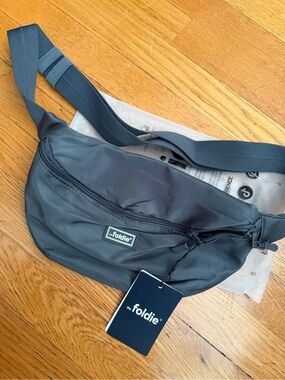 The Foldie Crossbody gray Travel Secure Fanny Pack